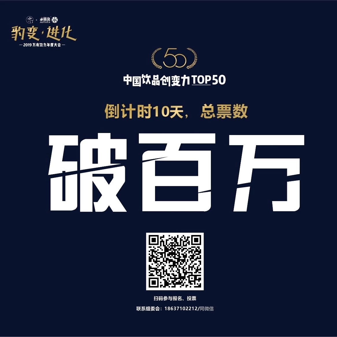 總票數(shù)已破百萬！月 日，見證中國飲品創(chuàng)變力Top品牌誕生