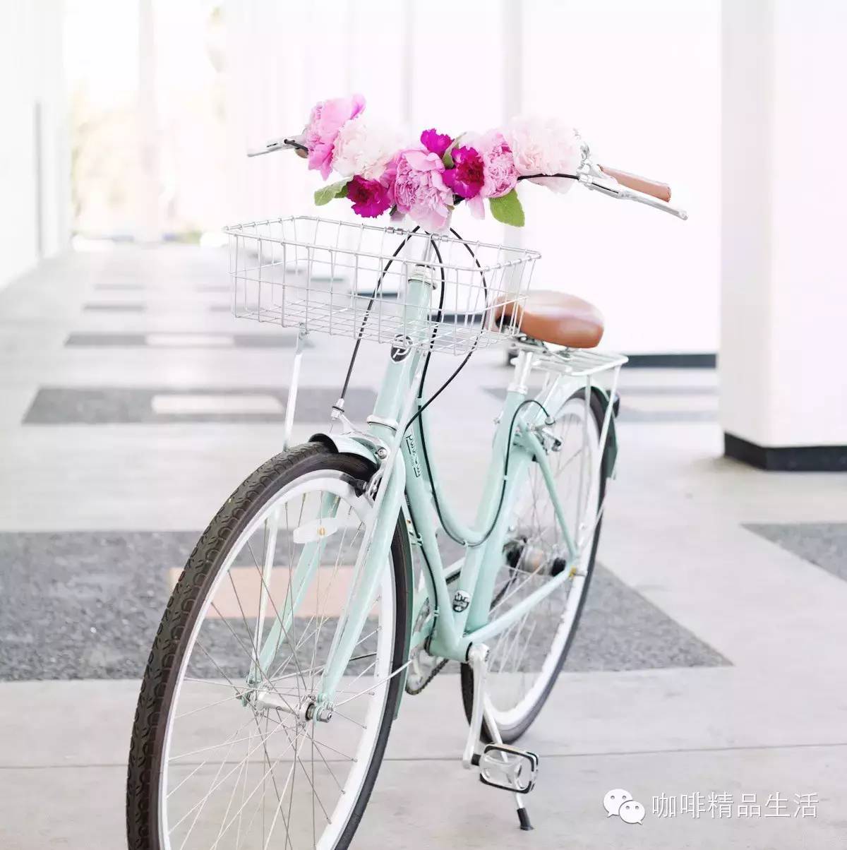 文藝咖啡館必備：插滿鮮花的單車，美呆了！